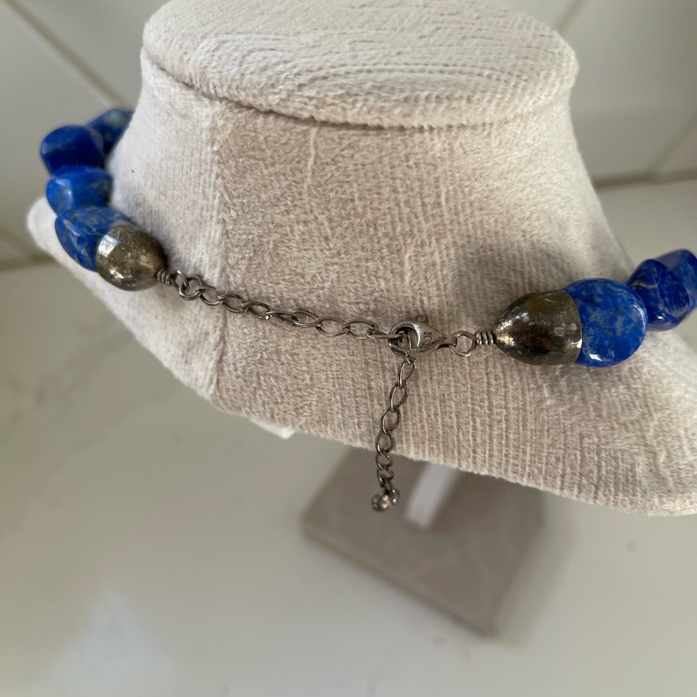 Jay King Lapis Heart Necklace with Silver setting - Picture 4 of 15